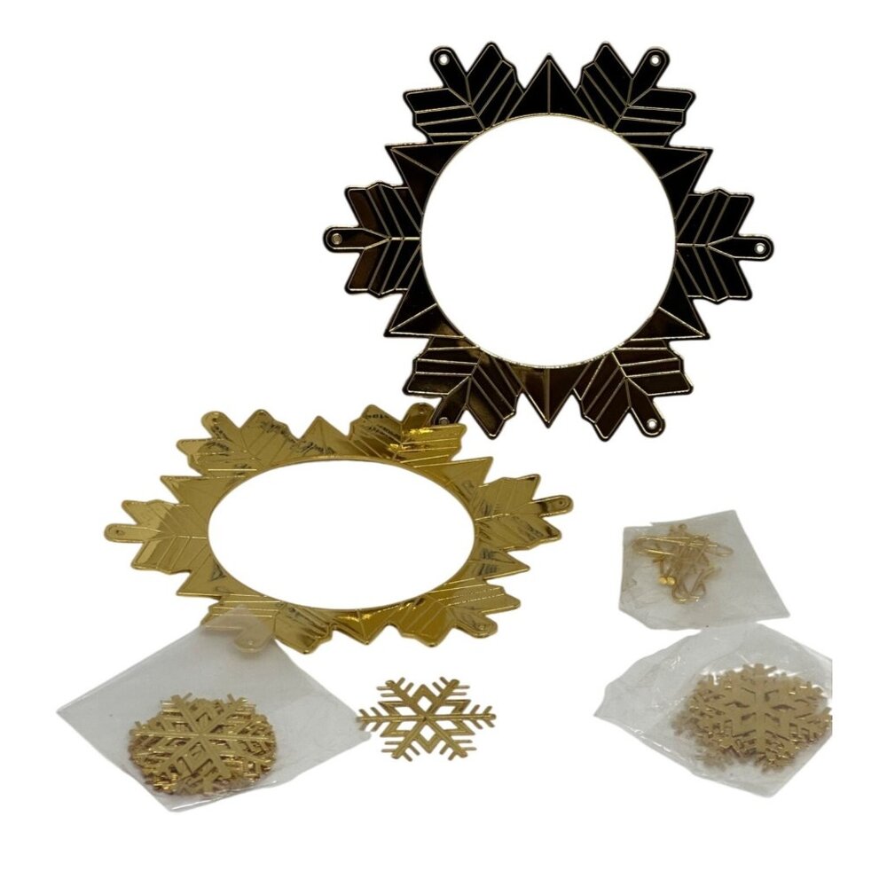 VTG Princess House Candle Accessories‎ Snowflake Pillar & Taper Bobèche Sets NIB